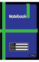 Paper notebook with line ruled pages for journals and notebooks