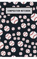 Softball Unruled Composition Notebook: Softball Blank Unruled Composition Notebook - 110 Pages - Pocket Size 6x9