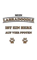 Mein Labradoodle ist ein Herz auf vier Pfoten: Monatsplaner, Termin-Kalender für Hunde-Halter - Geschenk-Idee - A5 - 120 Seiten