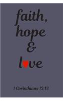 faith, hope & love: 1 Corinthians 13:13