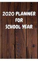 2020 Planner for School Year: Cool Wood Themed Daily Weekly Monthly 2020 - 2021 Planner / Organizer / Diary - Christmas Gift