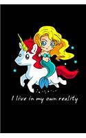 Notebook: Unicorn Mermaid Reality Kawaii Gift 120 Pages, 6X9 Inches, Dot Grid