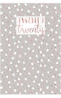 2020: Weekly Diary Planner Journal - Horizontal Week to View on 2 Pages - Grey with White and Rose Gold Polka Dots