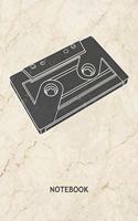 Notebook: Hip Hop Music Note Book Grid-lined 6x9 - Retro Journal A5 Gridded - Vintage Lover Planner 90s Disco 120 Pages SQUARED - Oldschool Party Diary 90s Pa
