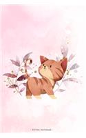 Kitten Notebook: Cute Cat Lover's Journal, 120 pages, 6x9 - Design: Cat in a field of flowers