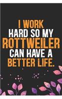I Work Hard so My Rottweiler Can Have a Better Life