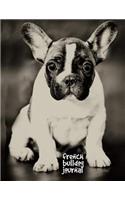 French Bulldog Journal: 8.5 x 11 inch dog notebook, vintage style, 150 pages