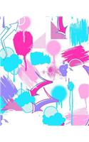 Paint Drip Pattern Notebook: Blank Lined Composition Notebook 75 Sheets / 150 Pages 7.5 x 9.25 inch