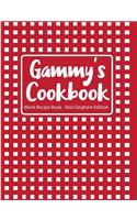Gammy's Cookbook Blank Recipe Book Red Gingham Edition