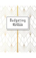 Budgeting Workbook: Gold Abstract Cover, Monthly Calendar Expense Tracker for Financial Planner Workbook and Every Day