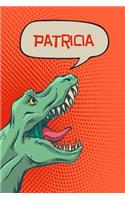 Patricia: Personalized Dino Blood Sugar Diet Diary Journal Log 120 Pages 6x9