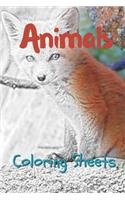 Animals Coloring Sheets: 30 Animals Drawings, Coloring Sheets Adults Relaxation, Coloring Book for Kids, for Girls, Volume 10