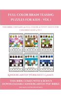 Kindergarten Worksheet Games (Full color brain teasing puzzles for kids - Vol 1): This book contains 30 full color activity sheets for children aged 4 to 7