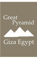 Great Pyramid in Giza Egypt - Lined Notebook with Khaki Cover