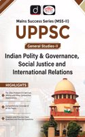 UPPSC (MSS-II) INDIAN POLITY & GOVERNANCE, SOCIAL JUSTICE AND INTERNATIONAL RELATIONS 1ST EDITION | Drishti IAS | Uttar Pradesh Government Exam Book