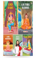 Story Books for Kids (Set of 5 Books) - Gautama Buddha, Jesus Christ, Lord Mahavira, Lord Rama, Guru Nanak - Biographies for Children - Age 6+ - Read Aloud to Infants, Toddlers - Religious Leaders and Gods - Children's Religion