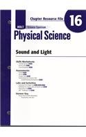 Ch 16 Sound/Light Sci Spec: Phy 2008 E/S