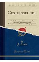 Gesteinskunde: Fï¿½r Studierende Der Naturwissenschaft, Forstkunde Und Landwirtschaft, Bauingenieure, Architekten Und Bergingenieure (Classic Reprint)