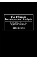 Due Diligence Techniques and Analysis