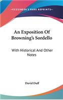 An Exposition Of Browning's Sordello