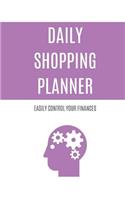 Daily Shopping Planner: Easily Control Your Finances (Grocery List, Shopping Notebook, To Do List, 110 Pages, 6x9, Purple)