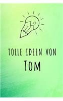 Tolle Ideen von Tom: Kariertes Notizbuch mit 5x5 Karomuster für deinen Vornamen