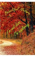Beautiful Nature I'm Not Lost, I'm Exploring: Amazing autumn landscape notebook journal diary to write in