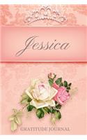 Jessica Gratitude Journal: Floral Design Personalized with Name and Prompted, for Women