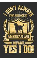 I Don't Always Stop and Look At American Labs OH Wait, Yes I Do!