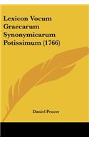 Lexicon Vocum Graecarum Synonymicarum Potissimum (1766)