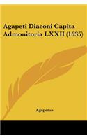Agapeti Diaconi Capita Admonitoria LXXII (1635): (German)