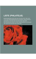 Liste (Philatelie): Briefmarkenblocks Der Deutschen Post Der Ddr, Liste Der Briefmarkenerstausgaben(German)