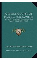 Week's Course Of Prayers For Families