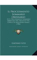 Il Procedimento Sommario Ordinario