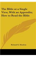 Bible at a Single View, With an Appendix; How to Read the Bible