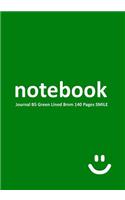 Notebook Journal B5 Green 8mm 140 pages SMILE