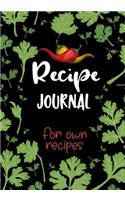 Recipe Journal for Own Recipes: Blank Recipe Cookbook Journal V2