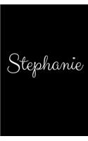 Stephanie: notebook with the name on the cover, elegant, discreet, official notebook for notes