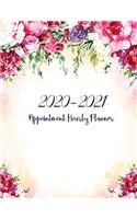 2020-2021 Appointment Hourly Planner: Floral Watercolor Cover - 18 Month July 2020 - December 2021 - Daily Weekly Monthly Calendar Planner for To Do List and Academic Agenda Schedule Org