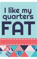 I Like My Quarters Fat: Cute 2 Year Undated Weekly Planner For Those Who Love To Quilt