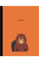 woodsy.: Funny Animal Notebook For School, Work Or Home: 8.5 x 11 Inches: College Ruled: 100 Pages(31 Funny Animals)