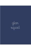 Glam Squad: Makeup Face Chart Workbook for Planning and Practicing Makeup/Personal and Professional Classy Navy Blue