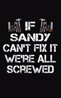 If Sandy Can't Fix It We're All Screwed: Personalized Handyman Journal - Gift Notebook