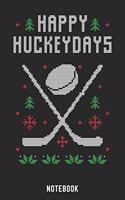 Happy Hockeydays: A5 Blank Lustiges Weihnachts Motiv Notizbuch für Weihnachten oder Nikolaus als Geschenk für die Adventszeit, Weihnachtswünsche und Weihnachtsplanung