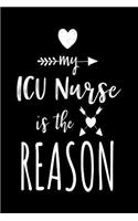 My ICU Nurse Is The Reason: Blank Lined Notebook Journals