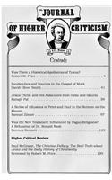 The Journal of Higher Criticism Volume 13 Number 1