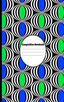 Blue Green Mod Circles Composition Notebook
