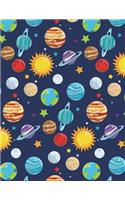Solar System Notebook - 4x4 Graph Paper