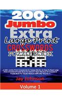 200+ Jumbo Extra Large Print Crosswords Puzzle Book