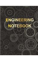 Engineering Note Book: Blank Graph Paper Quad Rule 5x5 (Large 8.5"x11" - 48 Sheets/96 Pages)(2 Engineering and Scientific Notebook)